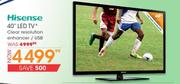 Hisense 40" LED TV