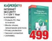 Kaspersky Internet Security 1+1 DV 1 YEar KL1939QBBFS