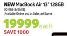 New Apple Macbook Air 13" 128GB Notebook+Yuppiechef Voucher+Nescafe Dolce Gusto