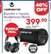 Volkano Bazooka+Impulse Headphones Black