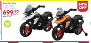 Ride On Bike White/Orange-Each