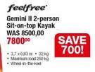 Feelfree Gemini ii 2-Person Sit-On-Top Kayak