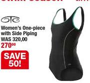 Women's One-Piece With Side Piping
