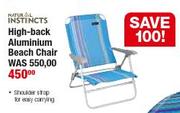 Natural Instincts High-Back Aluminium Beach Chair