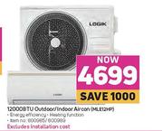 Logik 12000 BTU Outdoor/Indoor Aircon MLE12HP