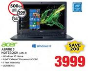 Acer Aspire3 Notebook A315-31