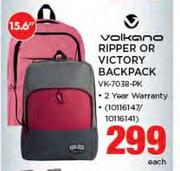 Volkano 15.6" Ripper Or Victory Backpack VK-7038-PK-Each
