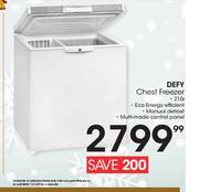 defy 210l chest freezer dimensions