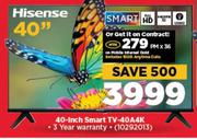 Hisense 40" Smart TV 40A4K-On Mobile Internet Gold