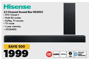 Hisense 2.1 Channel Sound Bar HS2100