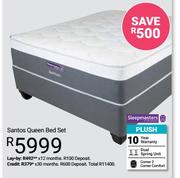 Sleepmasters Santos Queen Plush Bed Set