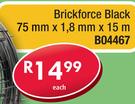 Brickforce Black 75x1.8mm x15m B04467-Each