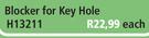 Blocker For Key Hole H13211-Each