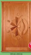 Hardwood Finish Mixed Timber Sunrise Pivot Door & Frame 1200x2032mm D04723-Each