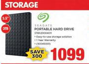 Seagate 2TB Portable Hard Drive STBX20004011