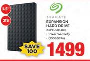 Seagate 3TB Expansion Hard Drive 2.5IN USB3 BLK
