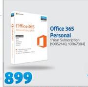 Microsoft Office 365 Personal 1 Year Subscription