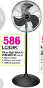 Logik 45cm High Velocity Pedestal Fan HVP-45