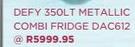 Defy 350L Metallic Combi Fridge(DAC612)