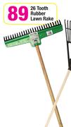 26 Tooth Rubber Lawn Rake