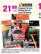 Garden Master Compost 30dm, Potting Soil Or Lawn Dressing