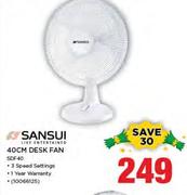 Sansui 40cm Desk Fan SDF40