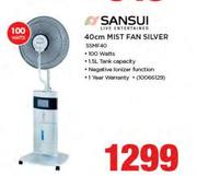 Sansui 40cm Mist Fan Silver SSMF40