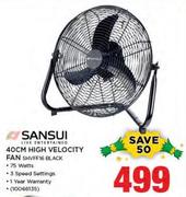 Sansui 40cm High Velocity Fan SHVFF16 Black