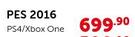 PES 2016 PS4/Xbox One