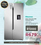 Hisense 514L Black SBS Fridge(H670)