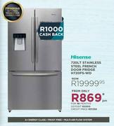 Hisense 720L Stainless Steel French Door Fridge(H720FS-WD)