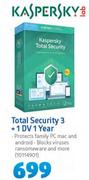 Kaspersky Total Security 3 + 1 DV 1 Year