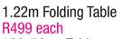1.22m Folding Table