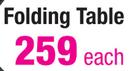 Folding Table