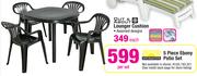 Antracite 5 Piece Ebony Patio Set