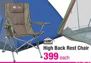 Camp Master High Back Rest Chair