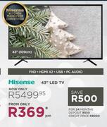 Hisense 43"(109cm) FHD LED TV