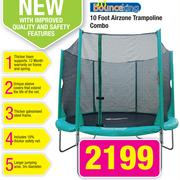 Bounceking 10 Foot Airzone Trampoline Combo