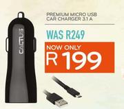 Cactus Premium Micro USB Car Charger 3.1A
