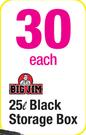 Big Jim 25L Black Storage Box-Each