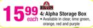 Big Jim 4L Alpha Storage Box-Each