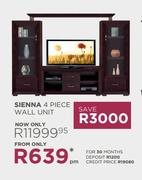 Sienna 4 Piece Wall Unit