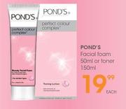 POND'S Facial Foam 50ml Or Toner 150ml-Each