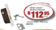 Union 2 Lever Mortice Chrome