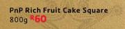 Pnp Rich Fruit Cake Square-800gm