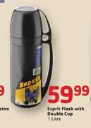 Esprit Flask With Double Cup - 1Ltr