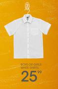 Boys Or Girls White Shirts