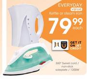 Everyday Value Kettle Or Steam Iron-Each