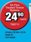 SA Pine Treated Timber Battens