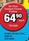  SA Pine Treated Timber Purlins